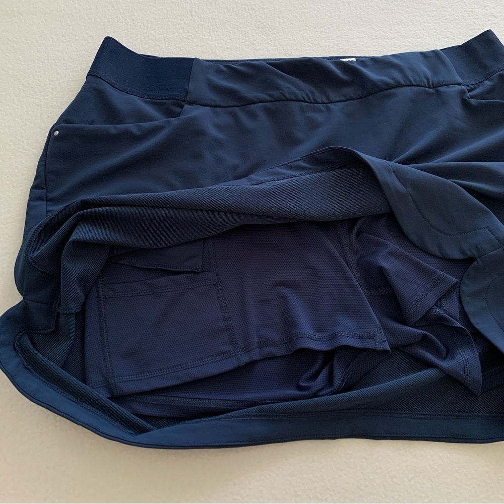 Greg Norman Play Dry Women's Pull On 18.5" Golf Skort 3.5" Shorts Liner Navy XXL - Picture 7 of 14